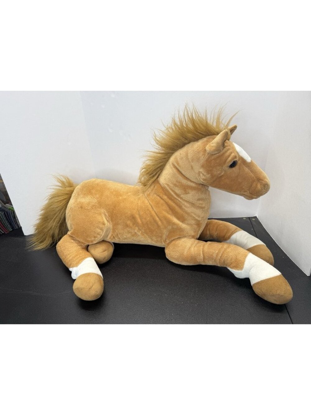 Animal Alley Large Horse Plush Brown White Toys R Us Exclusive 23in Vintage